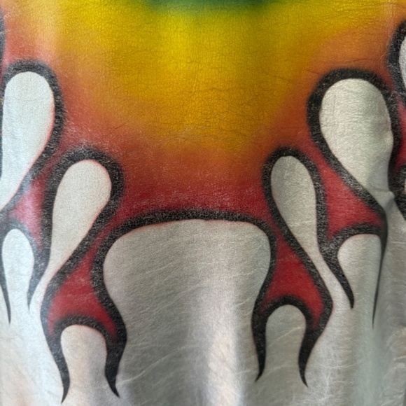 1974 East West Musical instruments custom flame leather jacket - Picture 9 of 16